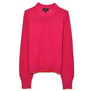 Rag & Bone | Hot Pink Yorke 100% Cashmere Sweater